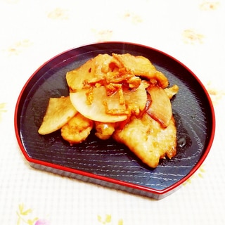 陳皮入り♪鶏皮と大根の蒸し焼き風醤油炒め